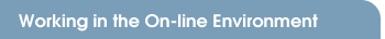 Working in the On-line Environment