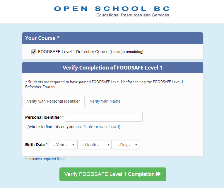 Image of Self-Registration Page